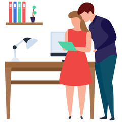 
Flat business deal illustration vector 
