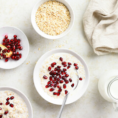 Pomegranate oats porridge