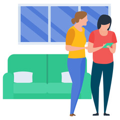 
Flat business deal illustration vector 
