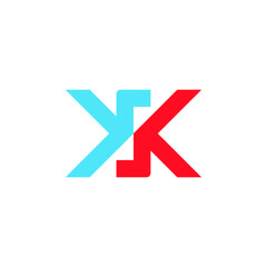 vector logo K alphabet icon illustration