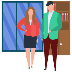 Fototapeta premium Flat business deal illustration vector 