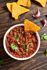 Tomato salsa in bowl