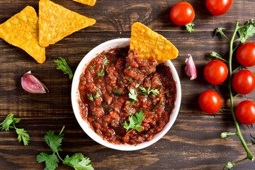 Tomato salsa in bowl