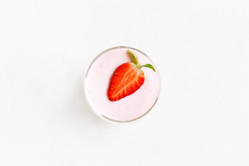 Strawberry yogurt with fresh berries