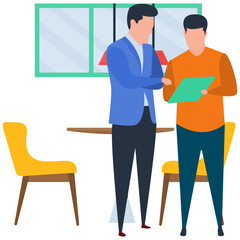 
Coworking people illustration vector 
