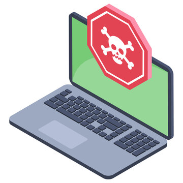 

Isometric icon of computer virus 

