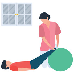 
Muscle therapy illustration in vector design.
