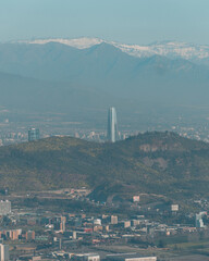 city skyline Santiago Chile