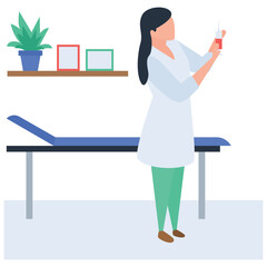 
Lady doctor illustration vector design.
