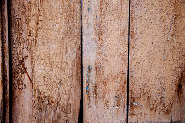 Wooden surface close up. Old wooden boards. Wooden scratched background