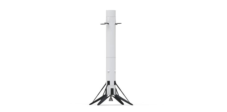 sch&eacute;ma d'un lancement de satellite par une fus&eacute;e r&eacute;utilisable