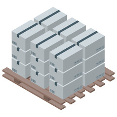 
Factory icon in isometric vector design.
