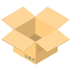 
Isometric design of package icon.
