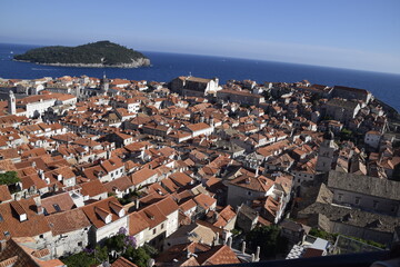 Nice view of the rooftops of the old town of Dubrovnik