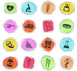 medicine icon set