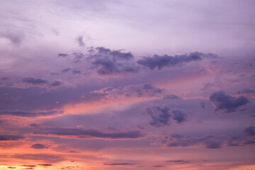 Naklejka na ściany i meble Purple sky at sunset beautiful clouds design