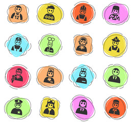 Fototapeta premium occupation icon set