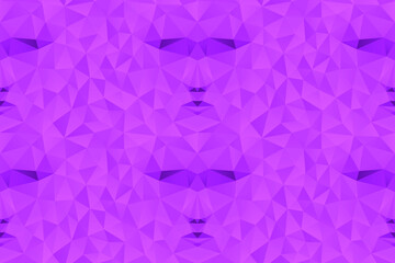 Naklejka premium Polygonal abstract pink face on a pink background. Seamless pattern. Low poly design. Creative geometric vector illustration. 