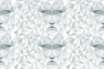 Polygonal abstract white face on a white background. Seamless pattern. Low poly design. Creative geometric vector illustration. 