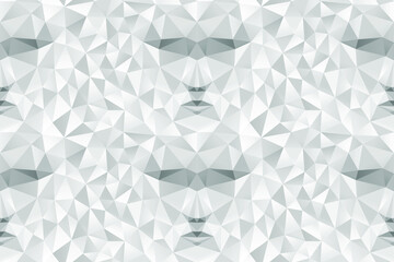 Polygonal abstract white face on a white background. Seamless pattern. Low poly design. Creative geometric vector illustration. 
