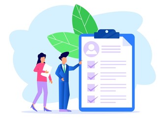 Illustration vector graphic cartoon character of Job interview