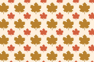 Simple autumn leaf pattern design. suitable for wallpapers and backgrounds