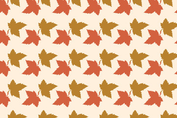 Simple autumn leaf pattern design. suitable for wallpapers and backgrounds