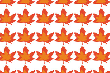 Naklejka premium Simple autumn leaf pattern design. suitable for wallpapers and backgrounds
