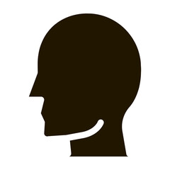 Bandaged Head Man Silhouette Headache glyph icon . Tension And Cluster Headache, Migraine And Brain Symptom Pictogram. Healthcare Monochrome Illustration