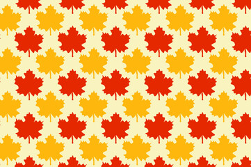 Simple autumn leaf pattern design. suitable for wallpapers and backgrounds