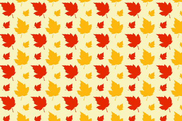 Simple autumn leaf pattern design. suitable for wallpapers and backgrounds