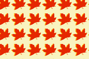 Simple autumn leaf pattern design. suitable for wallpapers and backgrounds