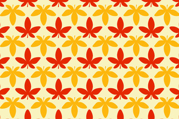Simple autumn leaf pattern design. suitable for wallpapers and backgrounds