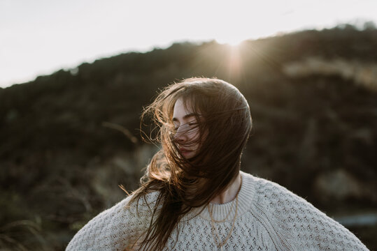 Young woman in the field
