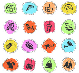 shopping and e-commerce icon set