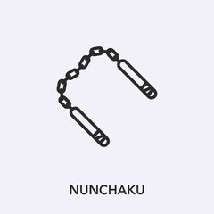 nunchaku icon vector. Linear style sign for mobile concept and web design. nunchaku symbol illustration. Pixel vector graphics - Vector.	