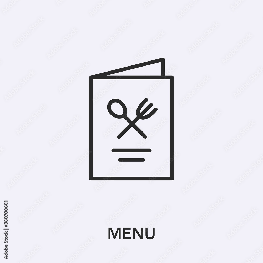Poster menu icon vector. linear style sign for mobile concept and web design. menu symbol illustration. pix