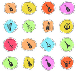 string instruments icon set