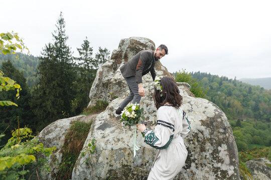 Wedding photoshoot of lovely newlyweds. - Powered by Adobe