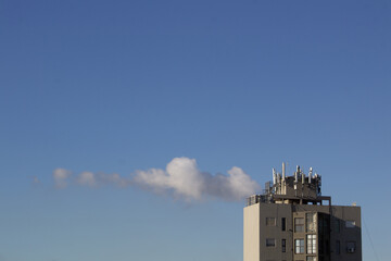 Building in the blue  sky