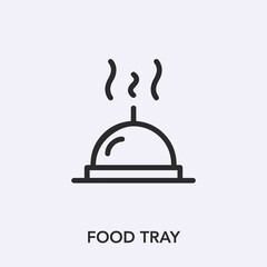 Fototapeta premium food tray icon vector. Linear style sign for mobile concept and web design. food tray symbol illustration. Pixel vector graphics - Vector. 