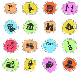 theater icon set