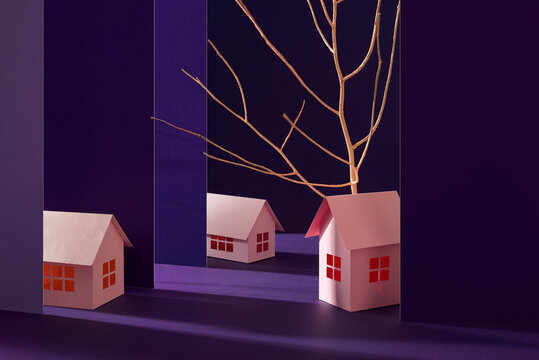 House and Christmas tree paper hack