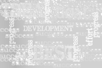 motivational banner with pattern of words written on light grey background