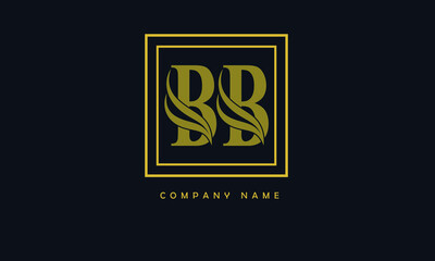 B, BB Abstract Letters Logo Monogram