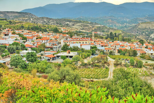 Omodos -  village in the Tro&ouml;dos Mountains of Cyprus