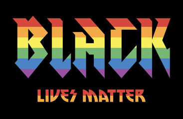 Black Lives Matter Rock Style Slogan Artwork for Apparel and Other Uses
