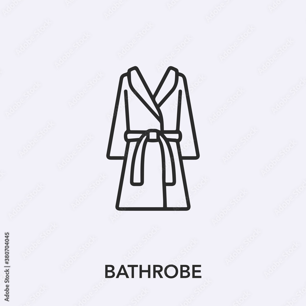 Poster bathrobe icon vector. linear style sign for mobile concept and web design. bathrobe symbol illustrat