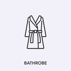 bathrobe icon vector. Linear style sign for mobile concept and web design. bathrobe symbol illustration. Pixel vector graphics - Vector.	 - obrazy, fototapety, plakaty