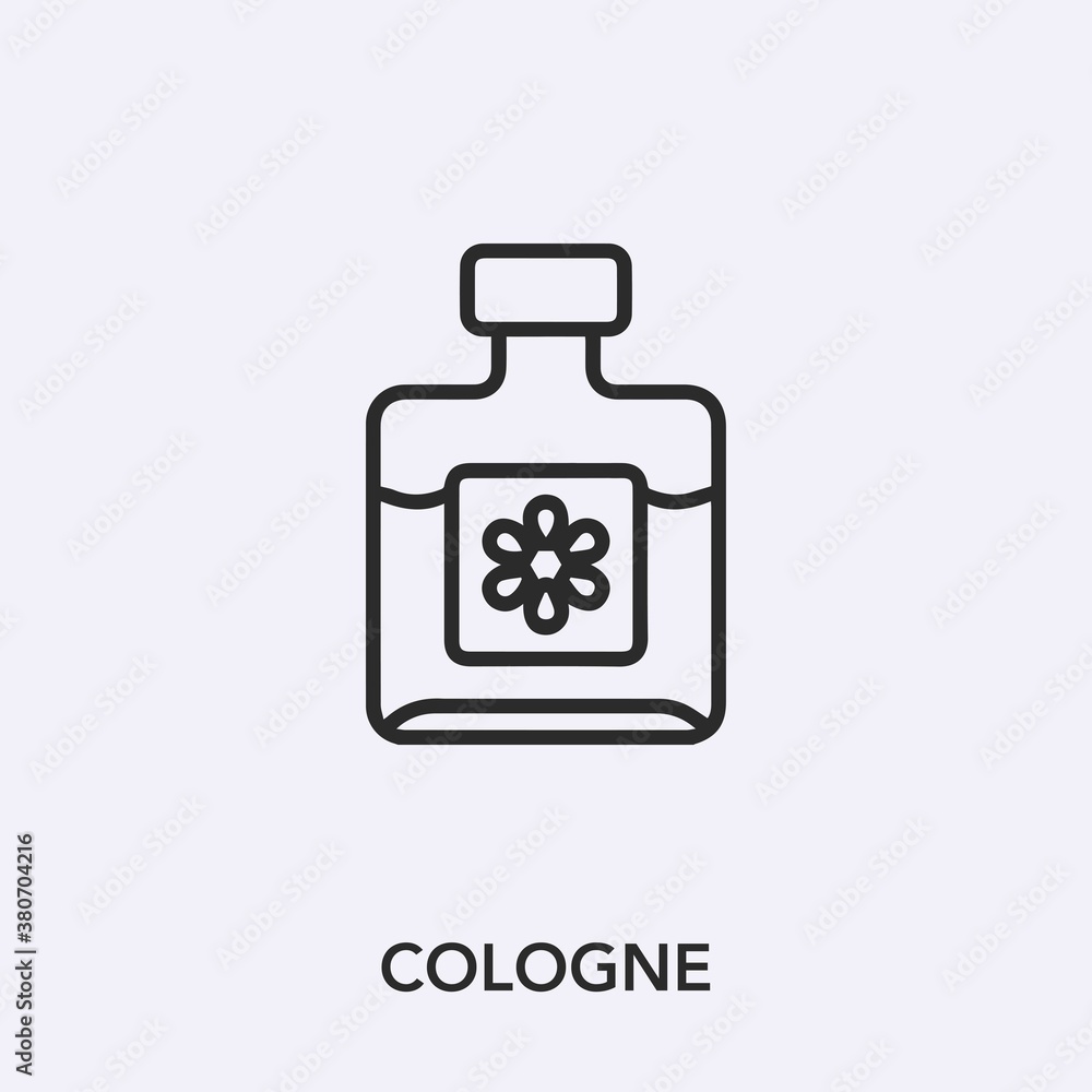 Poster cologne icon vector. Linear style sign for mobile concept and web design. cologne symbol illustration. Pixel vector graphics - Vector.	